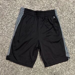Champion Youth Athletic Shorts in Black and Gray, Boys Size M 10/12